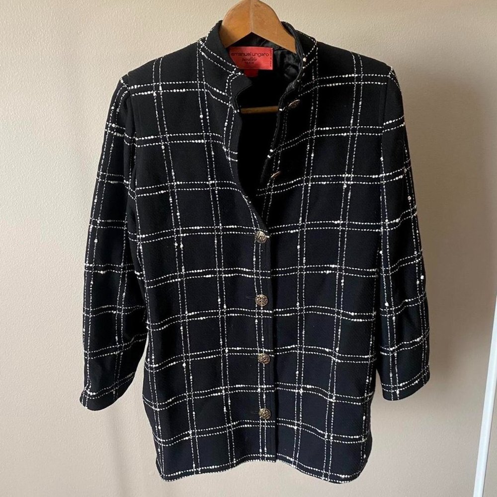 Vintage Emanuel Ungaro Black Blazer Size 6